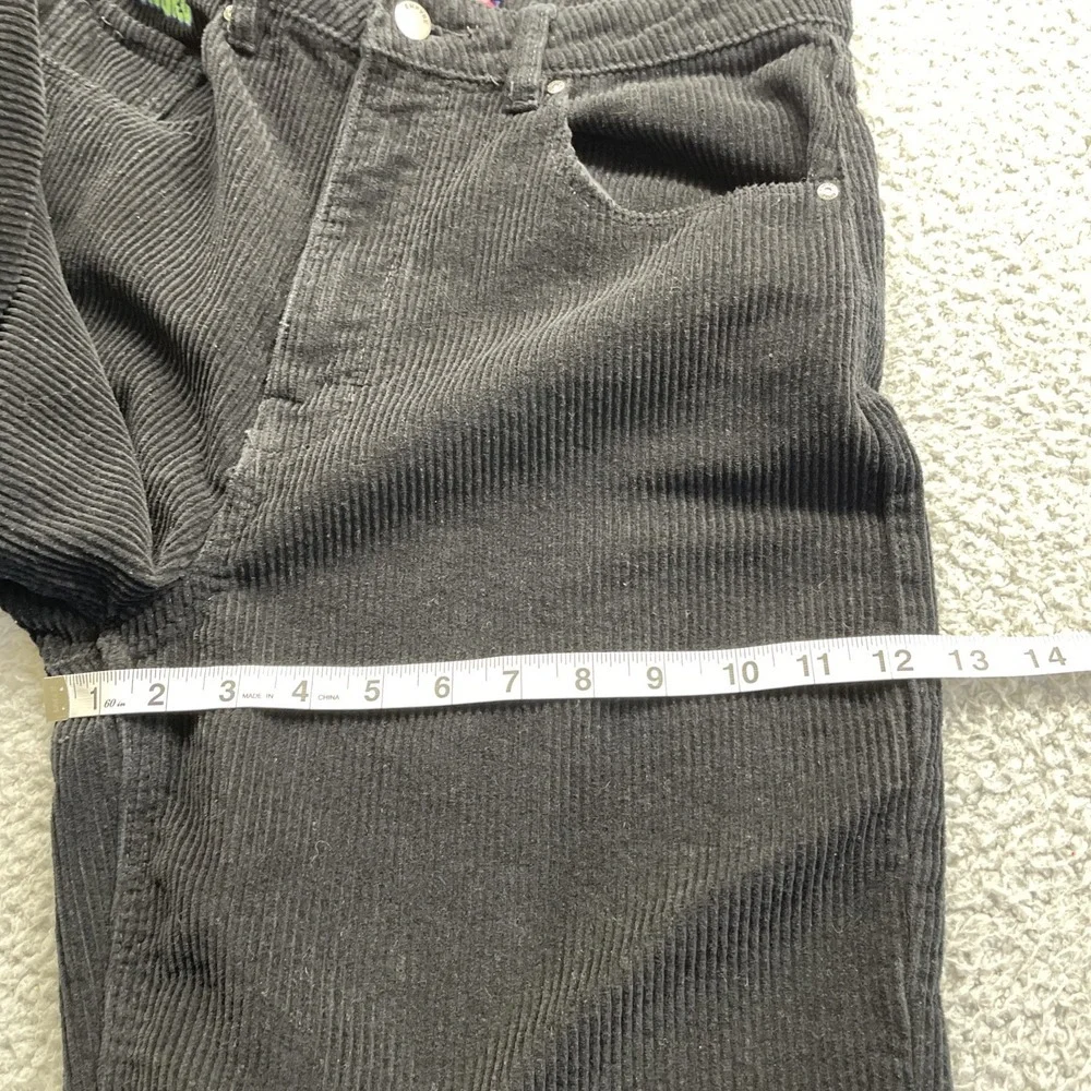Empyre Tori Corduroy Pants Womens 8 Black‎ High Rise 90s Skate